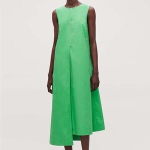 COS Green Midi A-Line Sleeveless Dress